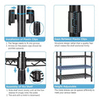 Extra Large Portable Closet Rack Heavy Duty Clothes Rack Max Load 1300 lbs