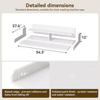 2-Tier Washer and Dryer Countertop with Shelf or Drawers, Laundry Countertop Cover with Non-Slip Pad, 54X27.5 Laundry Topper for Folding Clothes