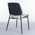 2PCS Faux Leather Chair with Metal Legs