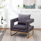 Roundhill Furniture Lenola Contemporary Upholstered Accent Armchair