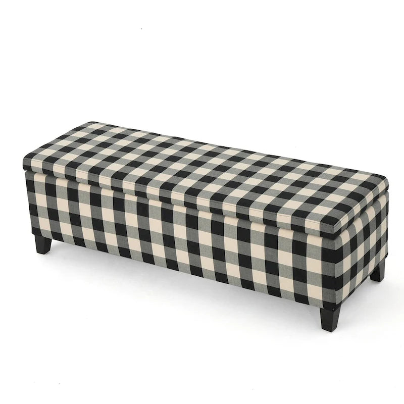 Modern Upholstered Storage Bench for Living Room Entryway