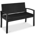 Best Choice Products 2-Person Outdoor Wicker Bench Garden Patio Porch Furniture w/ 700lb Capacity, Cushion