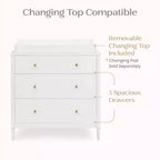3 Drawer Dresser with Changing Top - Kids Nursery