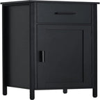 Narrow Floor Storage Cabinet with 1 Door and 1 Drawer - 11.8D x 13.8W x 31.5H