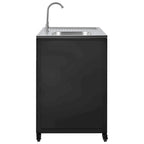 Outdoor Movable Kitchen Sink Patio Modular Kitchen Sink Station with Cabinet