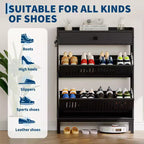 Modern Wooden Shoe Storage Cabinet, Adjustable Shelf, Freestanding Modern Design, for Hallway, Living Room