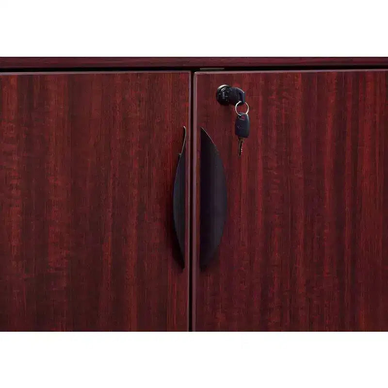 Regency 72 Legacy Office Storage Cabinet Buffet Mahogany: Wood Frame, 4-Door, 4-Shelf Printer Stand