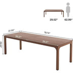 Long Kitchen Table for 6-8 People Rectangular Dining Table