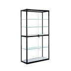 Contemporary Rectangular Black Glass Curio Cabinet