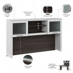 Bush Furniture Somerset 60W L Shaped Desk with Storage Hutch