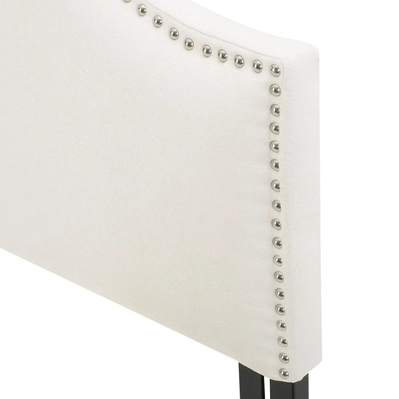 Adjustable Full/Queen Studded Fabric Headboard