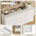 9 Drawer Dresser for Bedroom, Wide Modern Wooden Chest of Drawers with Large Storage, Wood Dresser Organizer for Living Room, Hallway, Entryway