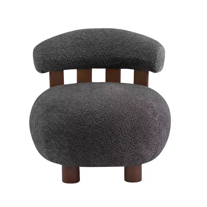 Christopher Knight Home Gareth Modern Wood Boucl Upholstered Accent Slipper Chair