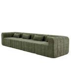 145.5 Modern Convertible Sectional Sofa, Upholstered 4-Seater Sectional Sofa with Compressed Sponge, Living Room L-Shaped Sofa-Panipeachy