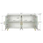 TV Stand for 65+ Inch TV, Wood TV Stand with Storage Cabinet & Adjustable Shelves, Media TV Console for Living Room Bedroom