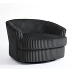 2 Set Oversized 43 W Plush Corduroy Swivel Barrel Chair with Pillows