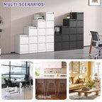 VIYET 52H 3-Drawer Metal Vertical File Cabinet with Lock,Steel Filing Cabinet for Home Office,Fits A4/Legal/Letter
