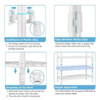 Extra Large Portable Closet Rack Heavy Duty Clothes Rack Max Load 1300 lbs