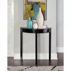 Black Cherry & Black Half-Moon Console Table, Single