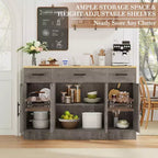 Celebalcony Buffet Cabinet with Storage,53.4 Large Kitchen Storage Cabinet with 3 Drawers & 4 Doors, Adjustable Shelf for Kitchen,Living Room