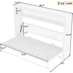 Twin Size Murphy Bed with Shelves, Metal Wall Bed with Foldable Design for Small Space