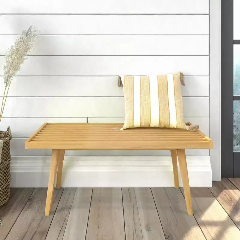 Plank+Beam Entryway Bench, Solid Wood End of Bed Bench for Bedroom, Hallway, Porch, 41.25