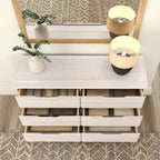 Solid Wood Farmhouse 6 Drawer Dresser