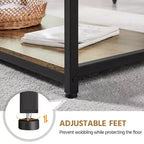 Yaheetech Wood Industrial Coffee Table with Storage Shelf for Living Room