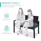 Best Choice Products 2-Person Outdoor Wicker Bench Garden Patio Porch Furniture w/ 700lb Capacity, Cushion