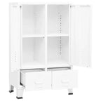vidaXL Wardrobe Black Sheet Metal Medium Adjustable Shelves