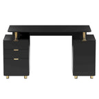 Modern Executive Floating Desk with 3 Drawers & Sleek Work Surface