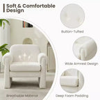 Hyleory Downy Fluffy Cloud Upholstered Accent Chair,Armchair for Bedroom Reception Area Reading Room Living Room