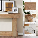 62.99-Inch Wood Console Table, 2-Tier Narrow Long Farmhouse Entryway Table