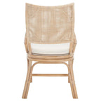 Coastal Rattan Cushion Chair 22 W x 24 L x 37 H 22W x 24D x 37H