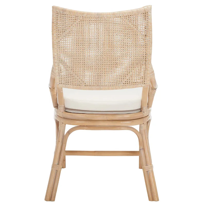 Coastal Rattan Cushion Chair 22 W x 24 L x 37 H 22W x 24D x 37H
