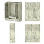 Wardrobe Armoire Closet 59W Large Freestanding Wardrobe Cabinet White
