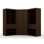 Mulberry 2.0 Semi Open 3 Sectional Modern 4 Drawer Wardrobe Corner Closet Set of 3