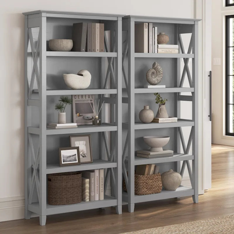 Key West 5 Shelf Bookcase Set by Bush Furniture