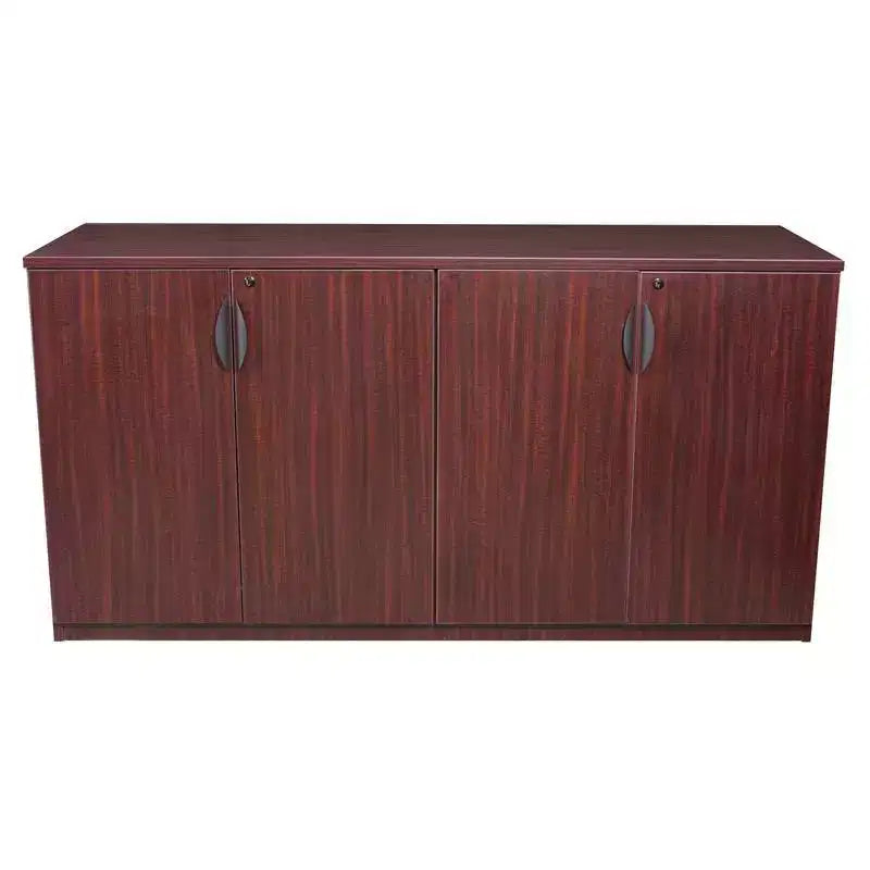 Regency 72 Legacy Office Storage Cabinet Buffet Mahogany: Wood Frame, 4-Door, 4-Shelf Printer Stand