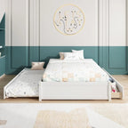 Full Bed With Twin Size Trundle And Two Drawers