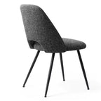 Set of 4 Modern Upholstered Dining Chairs, Armless Dining Room Chairs with Black Metal Legs, Comfortable Kitchen & Dining Side Chairs-Panipeachy
