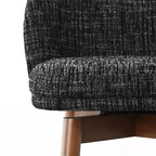 Set of 2 Modern Swivel Counter Stools with Upholstered Seat, 360 Rotating Kitchen Island or Home Bar Chairs with Solid Wood Legs-Panipeachy