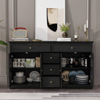 59.1Sideboard Buffet White Mid-Century Modern Contemporary Lacquered
