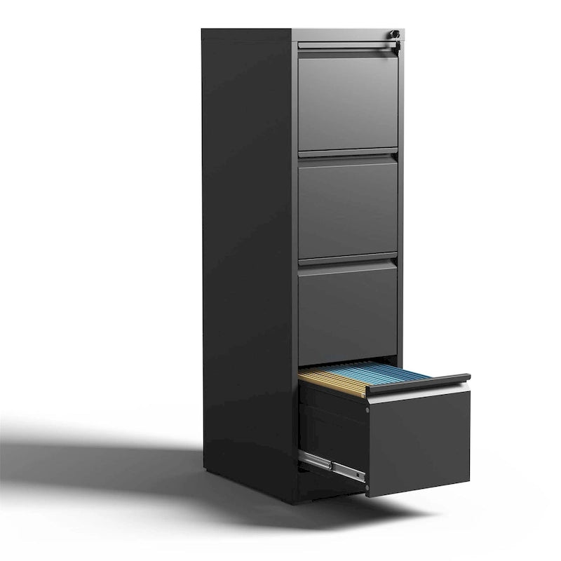 4 Drawer Metal Vertical File Cabinet with Lock