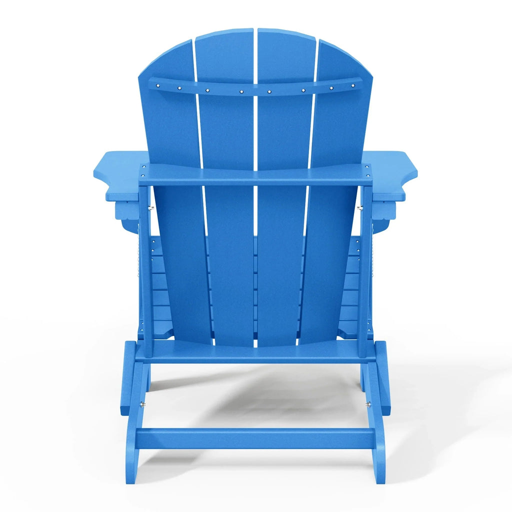 Polytrends Laguna Fade Resistant All Weather Outdoor Patio Folding Adirondack Chair