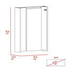 Foldable Table Tacoma, Seven Interior Shelves, White Finish,High quality and durable