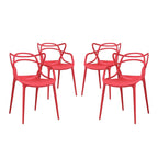 Entangled Plastic 4-piece Chair Set