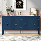 4-deurs opbergdressoir met geometrisch paneelontwerp