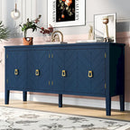 4-deurs opbergdressoir met geometrisch paneelontwerp