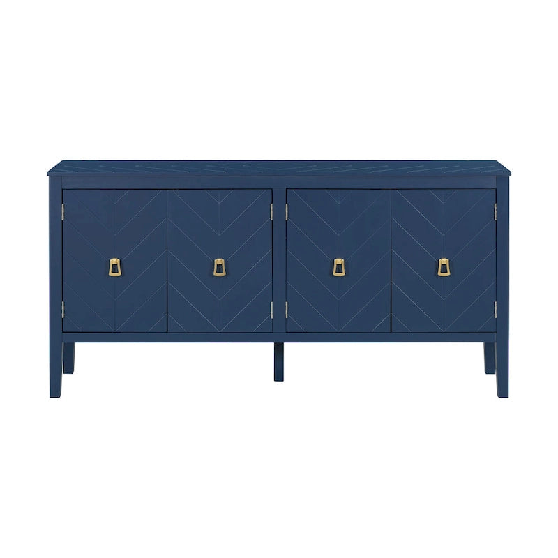 4-deurs opbergdressoir met geometrisch paneelontwerp